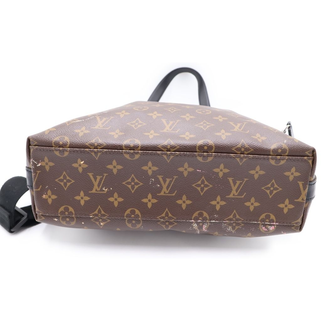 Louis Vuitton Monogram Macassar Davis Leather 2-Way Tote Shoulder Bag Brown — view 4