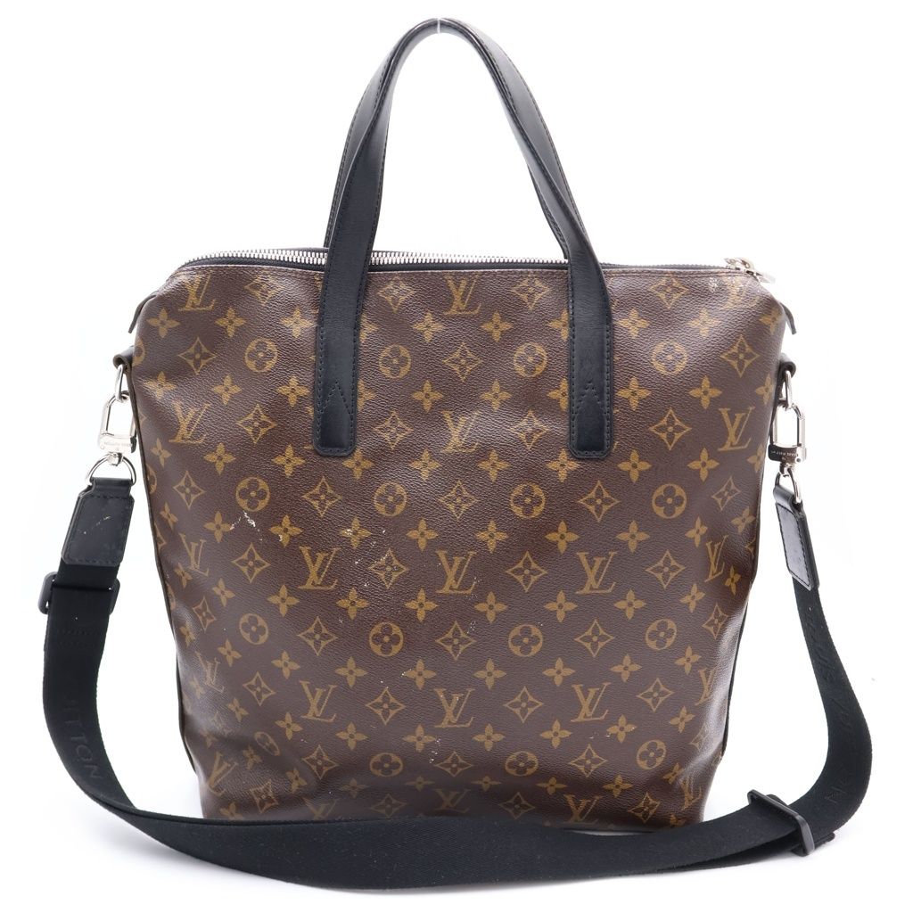 Louis Vuitton Monogram Macassar Davis Leather 2-Way Tote Shoulder Bag Brown — view 2
