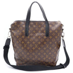 Louis Vuitton Monogram Macassar Davis Leather 2-Way Tote Shoulder Bag Brown — view 2