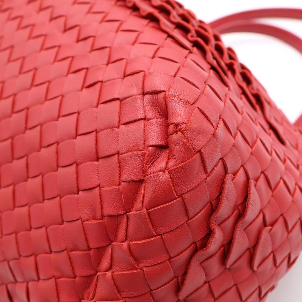 Bottega Veneta Intreccia Frills Leather Tote Shoulder Bag — view 5