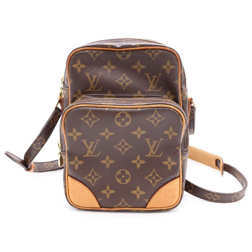 Louis Vuitton Monogram Amazon Leather Shoulder Bag Brown