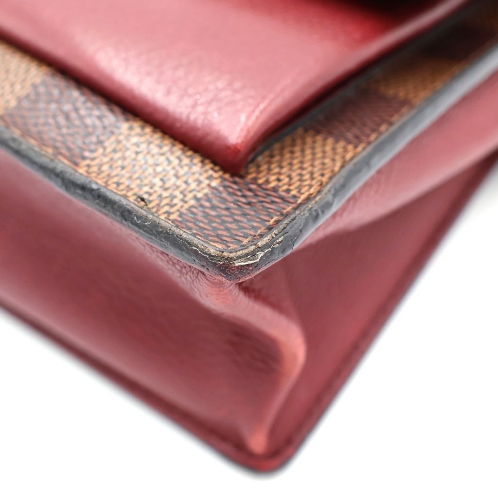 Louis Vuitton Portefeuille Vavin Chain Mini Shoulder Bag Wallet Brown Winered — view 5