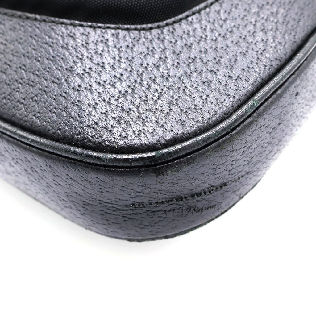 Gucci Jackie Oneshoulder Handbag Black Canvas Leather 001 Silver — view 5