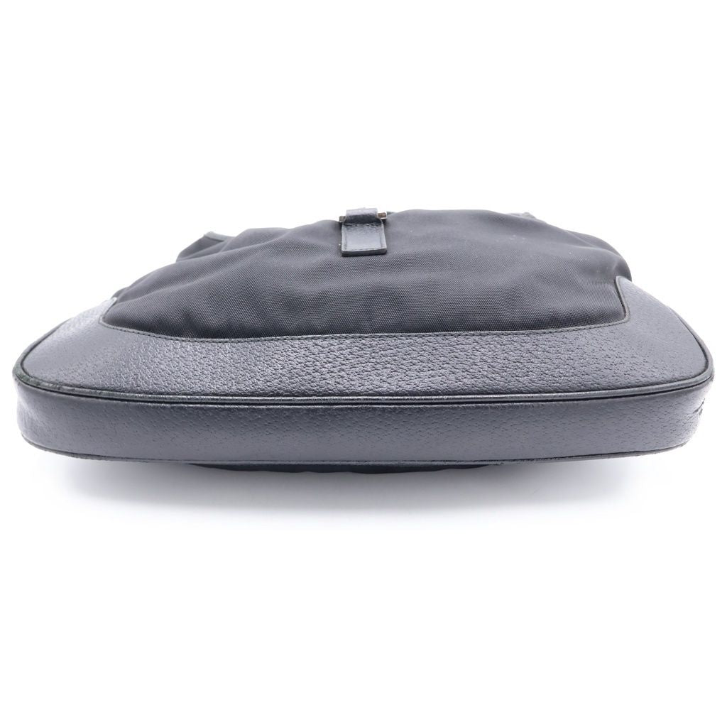 Gucci Jackie Oneshoulder Handbag Black Canvas Leather 001 Silver — view 4