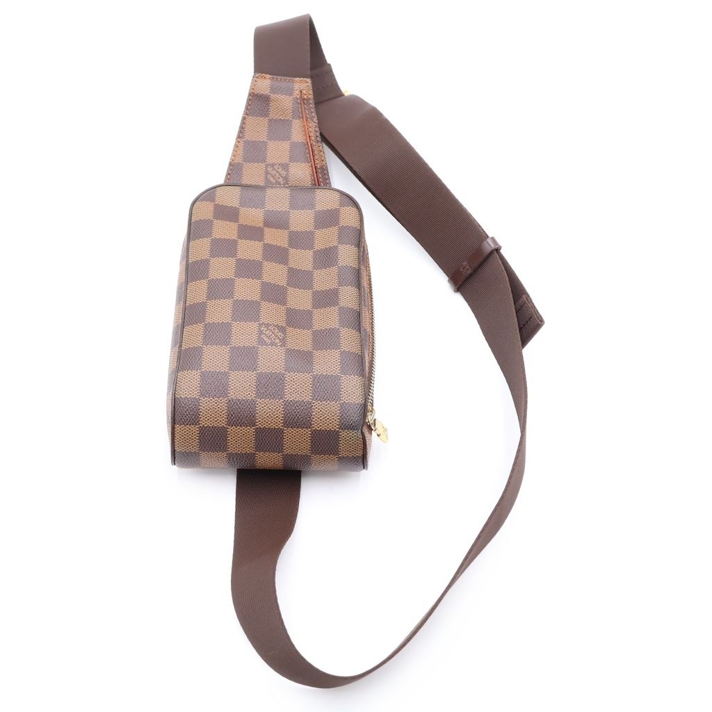 Louis Vuitton Damier Geronimos Leather Belt Bag Brown
