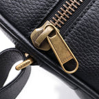 Gucci Messenger Bag Black Leather Gold — view 6