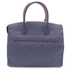 Louis Vuitton Monogram Empreinte Pont Neuf MM Shoulder Bag Leather Navy — view 2