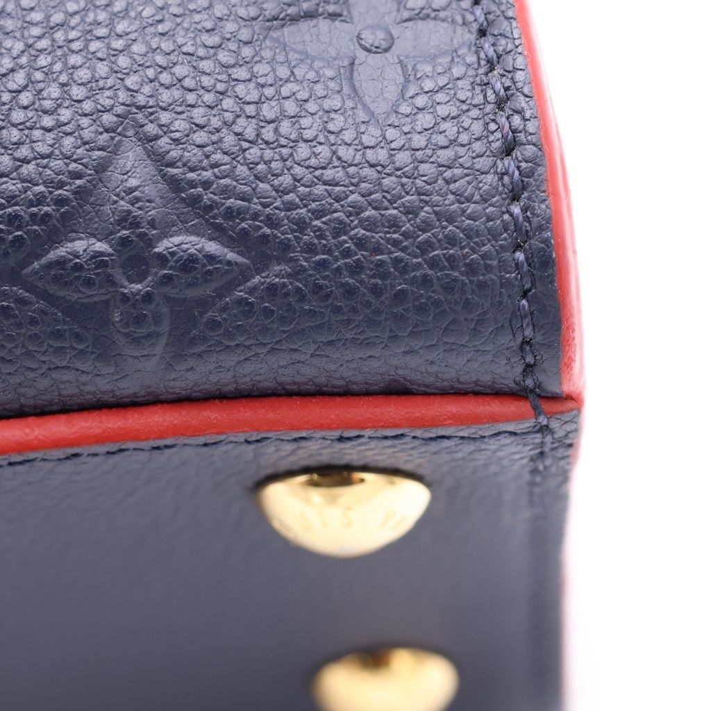 Louis Vuitton Monogram Empreinte Pont Neuf MM Shoulder Bag Leather Navy — view 5
