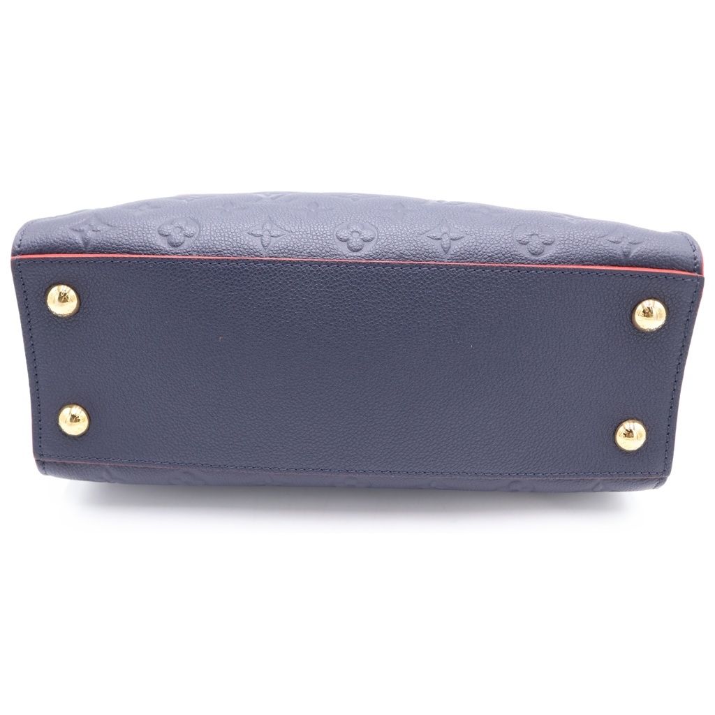 Louis Vuitton Monogram Empreinte Pont Neuf MM Shoulder Bag Leather Navy — view 4