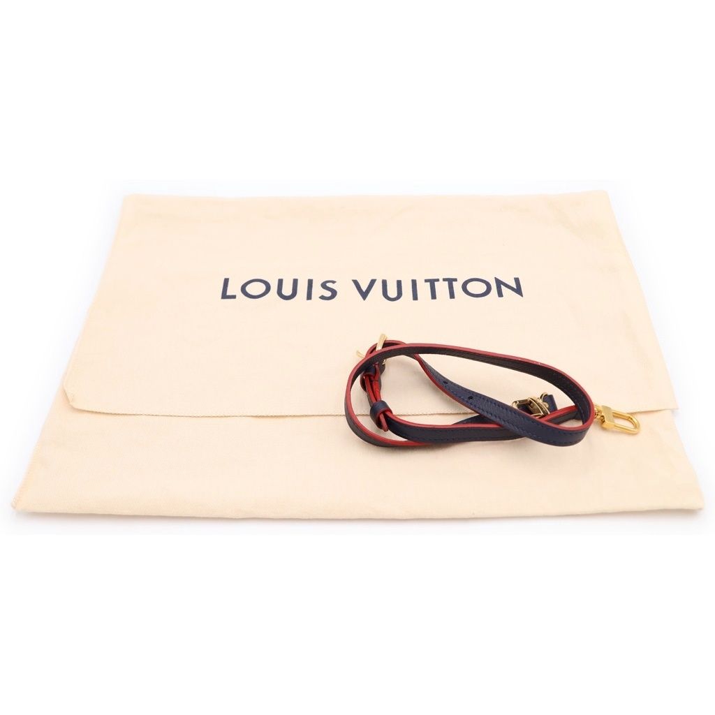 Louis Vuitton Monogram Empreinte Pont Neuf MM Shoulder Bag Leather Navy — view 8