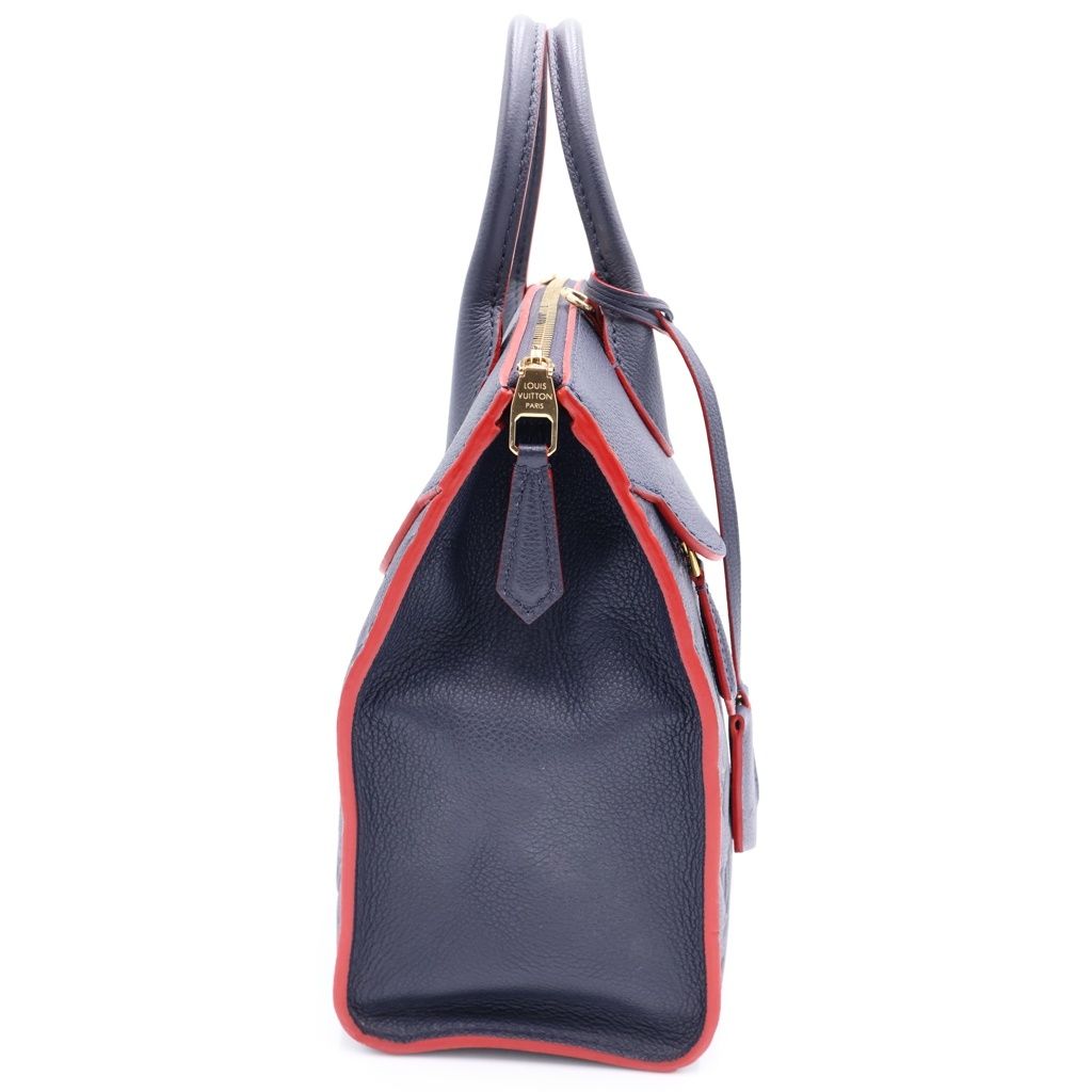 Louis Vuitton Monogram Empreinte Pont Neuf MM Shoulder Bag Leather Navy — view 3