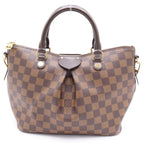 Louis Vuitton Damier Siena PM Shoulder Bag Tee Canvas Leather Brown