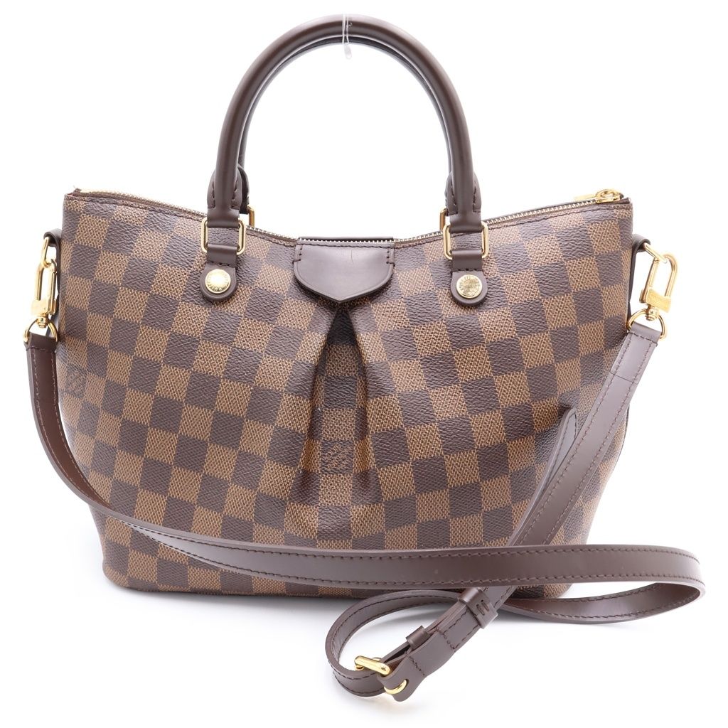 Louis Vuitton Damier Siena PM Shoulder Bag Tee Canvas Leather Brown — view 2