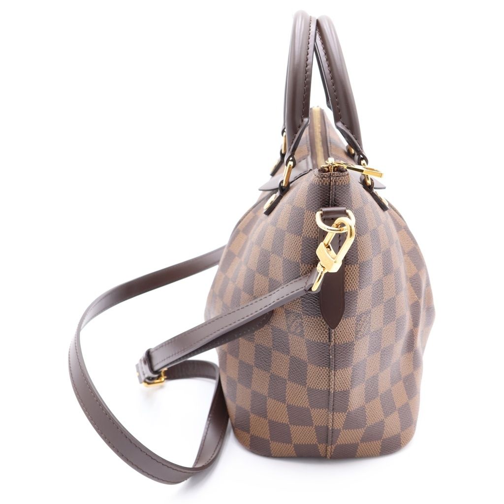Louis Vuitton Damier Siena PM Shoulder Bag Tee Canvas Leather Brown — view 3