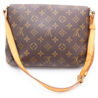 Louis Vuitton Monogram Musette Tango Shoulder Bag Brown Leather Gold — view 2