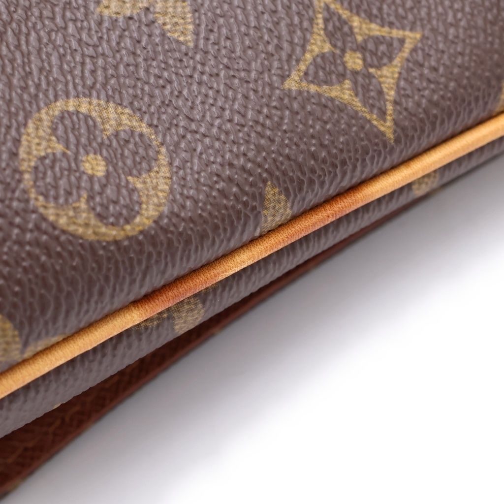 Louis Vuitton Monogram Musette Tango Shoulder Bag Brown Leather Gold — view 7