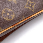 Louis Vuitton Monogram Musette Tango Shoulder Bag Brown Leather Gold — view 7