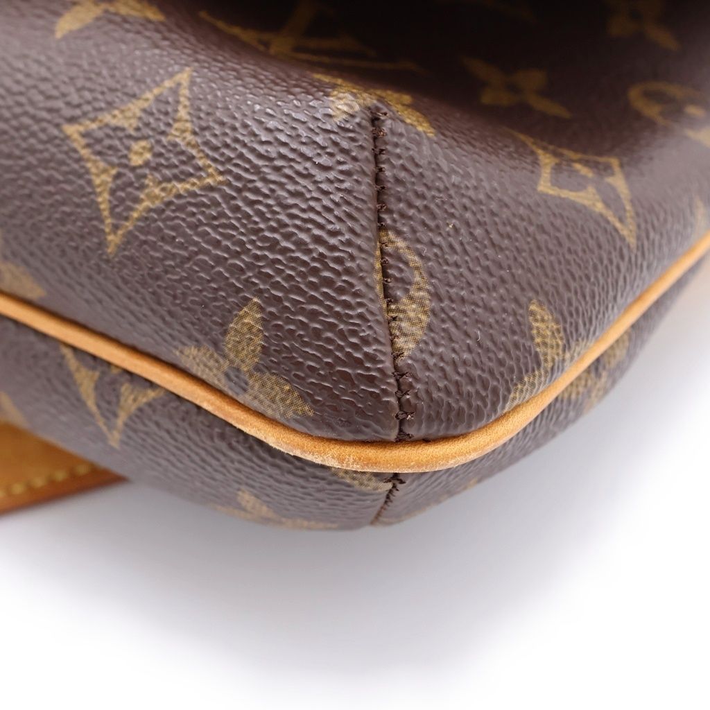 Louis Vuitton Monogram Musette Tango Shoulder Bag Brown Leather Gold — view 5