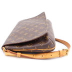 Louis Vuitton Monogram Musette Tango Shoulder Bag Brown Leather Gold — view 3