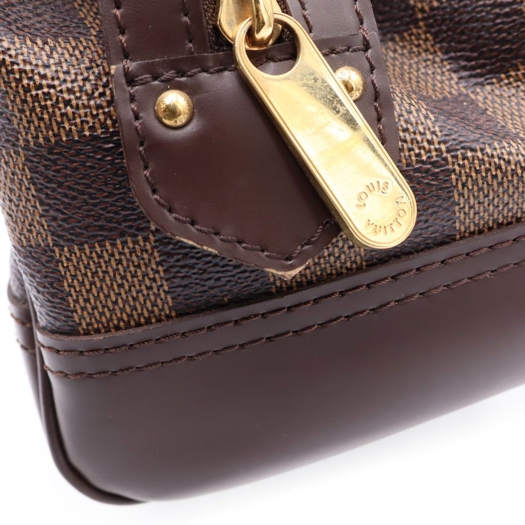 Louis Vuitton Damier Knightsbridge Handbag Tee Canvas Leather Brown — view 6