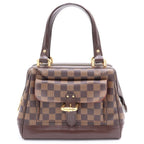 Louis Vuitton Damier Knightsbridge Handbag Tee Canvas Leather Brown