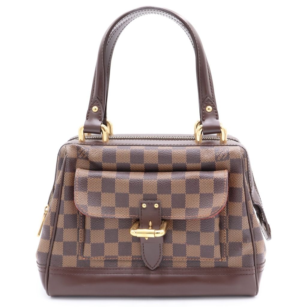 Louis Vuitton Damier Knightsbridge Handbag Tee Canvas Leather Brown