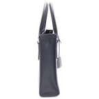 Prada Triangle Logo 2-Way Shoulder Bag Minihandbag Black Saffiano Leather Gold — view 3