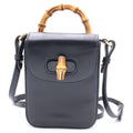Gucci Shoulder Bag Minihandbag Black Leather Gold