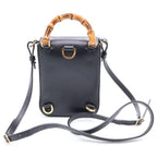 Gucci Shoulder Bag Minihandbag Black Leather Gold — view 2