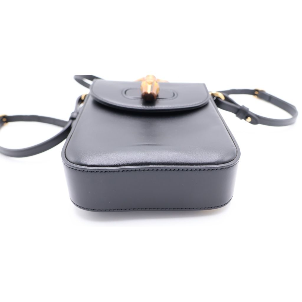 Gucci Shoulder Bag Minihandbag Black Leather Gold — view 4