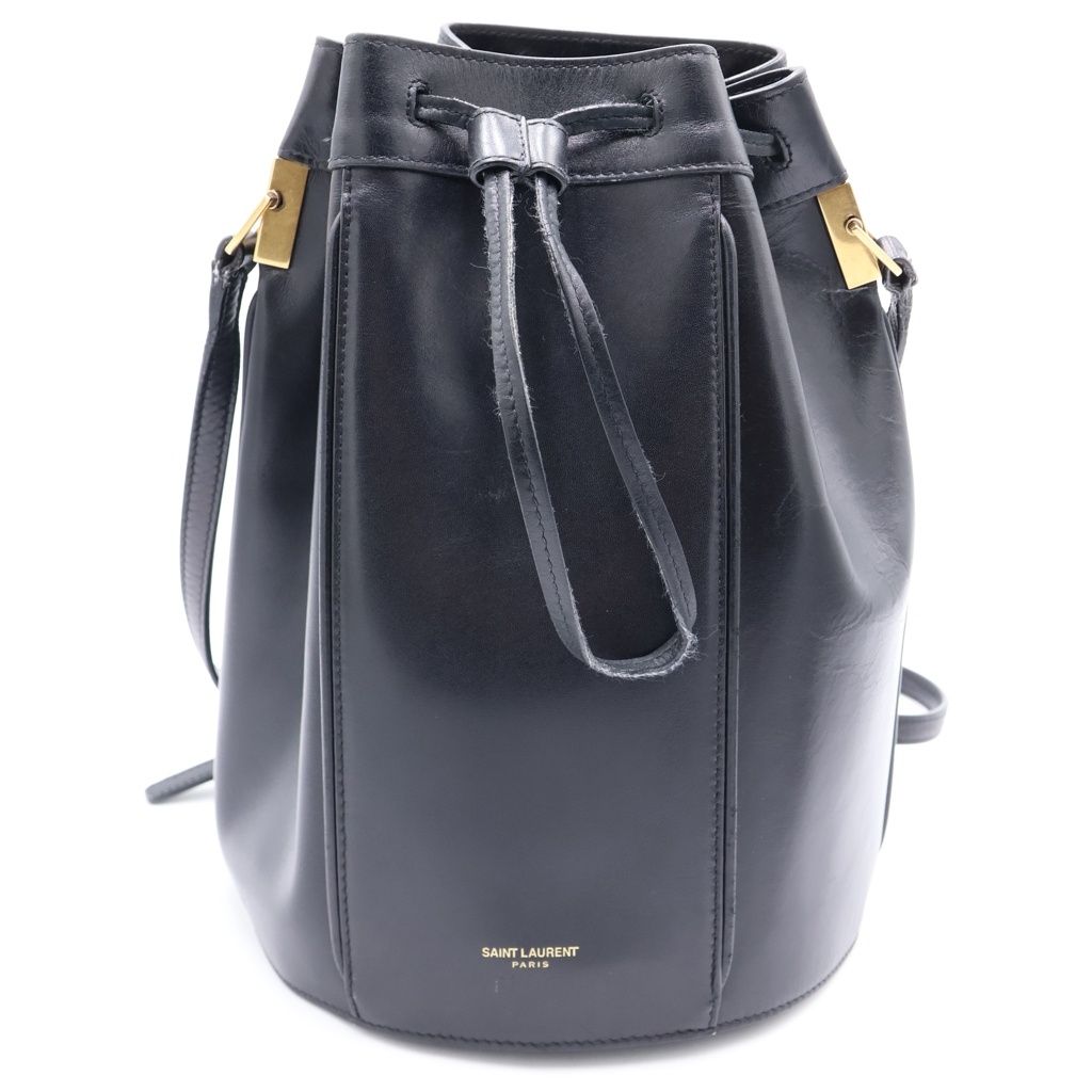 Saint Laurent Paris Talitha Shoulder Bag Black Leather Gold