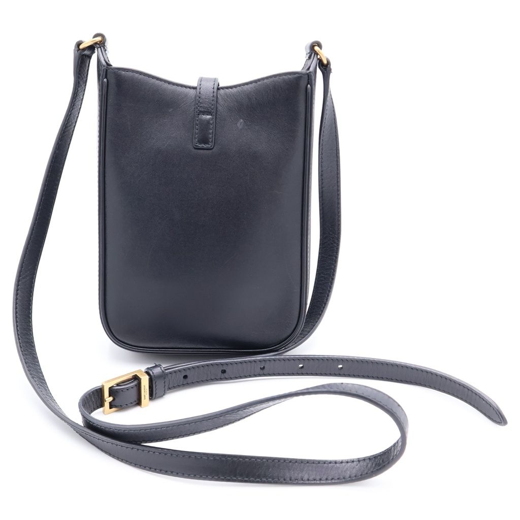 Saint Laurent Paris Mini Tee Shoulder Bag Fo Black Leather Gold — view 2