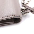Saint Laurent Paris Chain Shoulder Bag Gray Ju Leather Silver — view 7