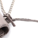 Saint Laurent Paris Chain Shoulder Bag Gray Ju Leather Silver — view 6