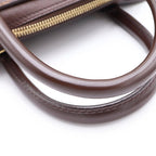 Louis Vuitton Damier Triana Handbag Brown Leather Gold — view 6
