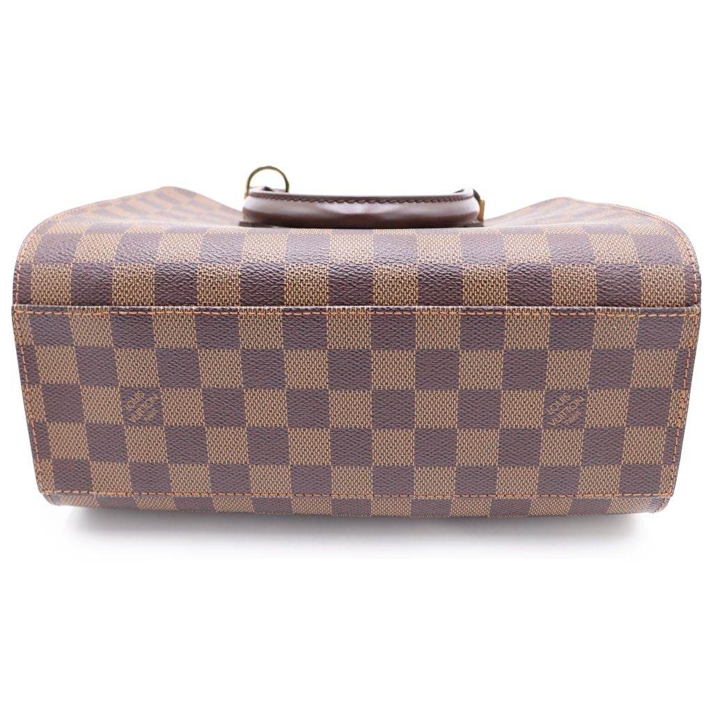 Louis Vuitton Damier Triana Handbag Brown Leather Gold — view 4