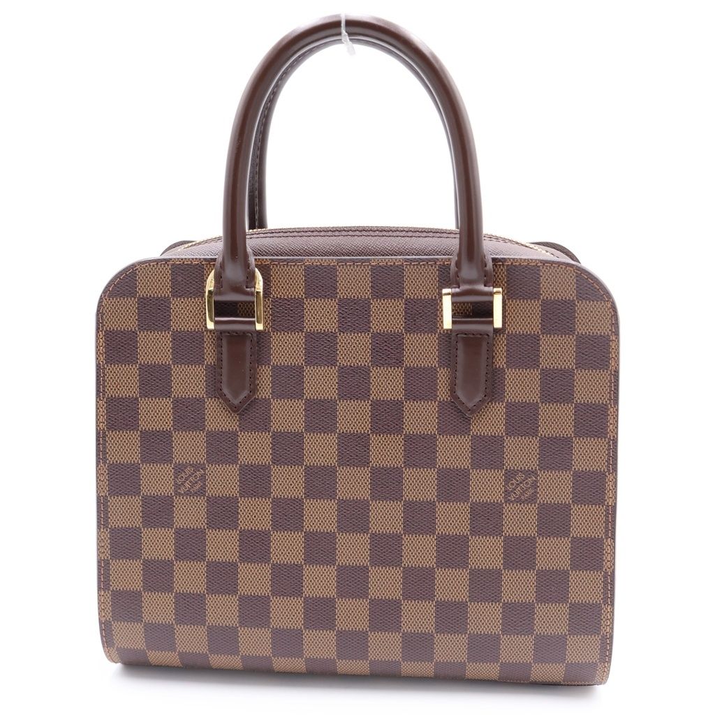 Louis Vuitton Damier Triana Handbag Brown Leather Gold — view 2