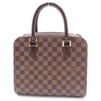 Louis Vuitton Damier Triana Handbag Brown Leather Gold — view 2