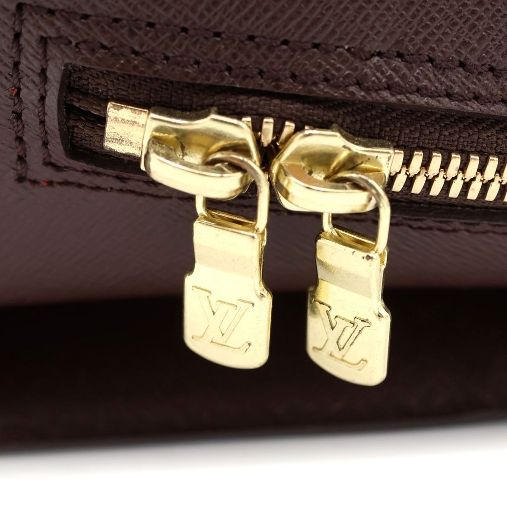 Louis Vuitton Damier Triana Handbag Brown Leather Gold — view 7