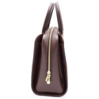 Louis Vuitton Damier Triana Handbag Brown Leather Gold — view 3