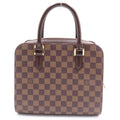 Louis Vuitton Damier Triana Handbag Brown Leather Gold