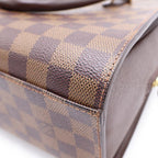 Louis Vuitton Damier Triana Handbag Brown Leather Gold — view 5