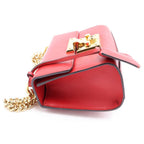 Gucci Padlock Shoulder Bag Chain Red Leather Gold — view 3