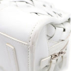 Loewe Amazona 28 Boston Bag White Leather Silver — view 5