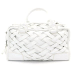 Loewe Amazona 28 Boston Bag White Leather Silver — view 2