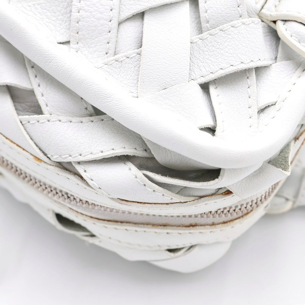 Loewe Amazona 28 Boston Bag White Leather Silver — view 7
