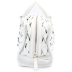 Loewe Amazona 28 Boston Bag White Leather Silver — view 3