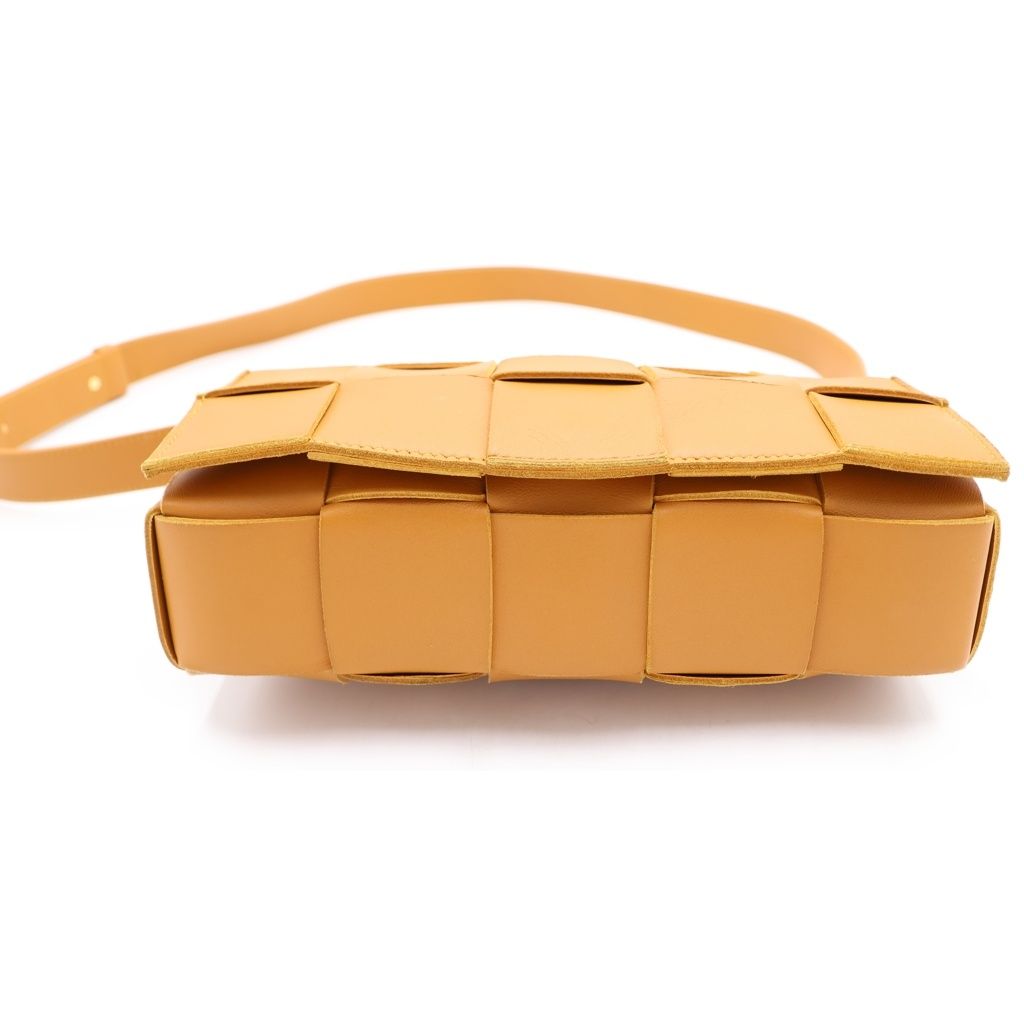 Bottega Veneta Cassette Bag Shoulder Bag Mustard Leather Gold — view 4
