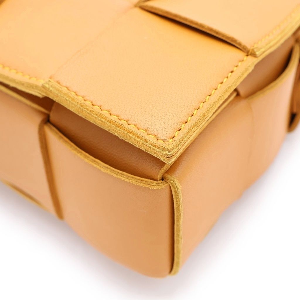 Bottega Veneta Cassette Bag Shoulder Bag Mustard Leather Gold — view 5