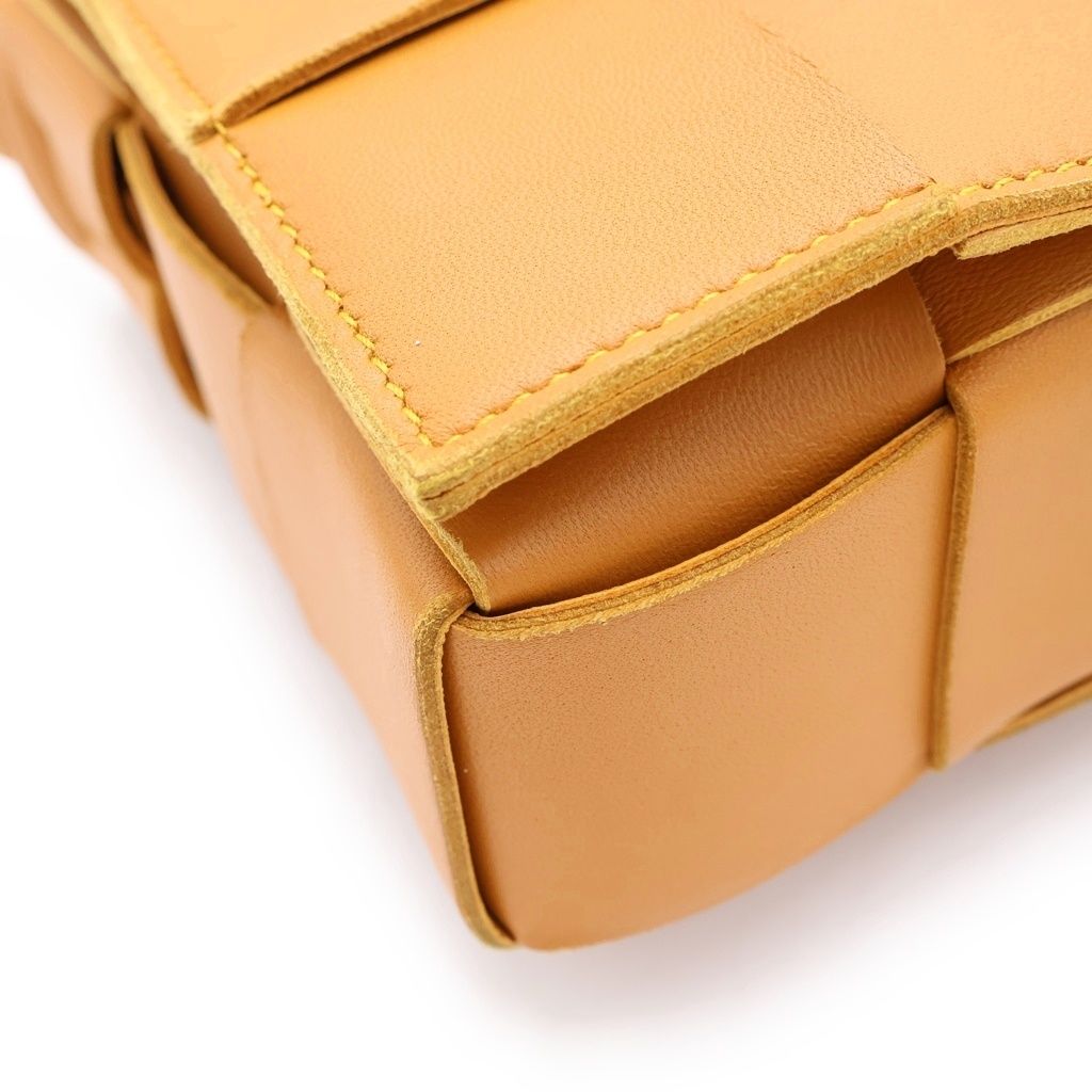 Bottega Veneta Cassette Bag Shoulder Bag Mustard Leather Gold — view 6
